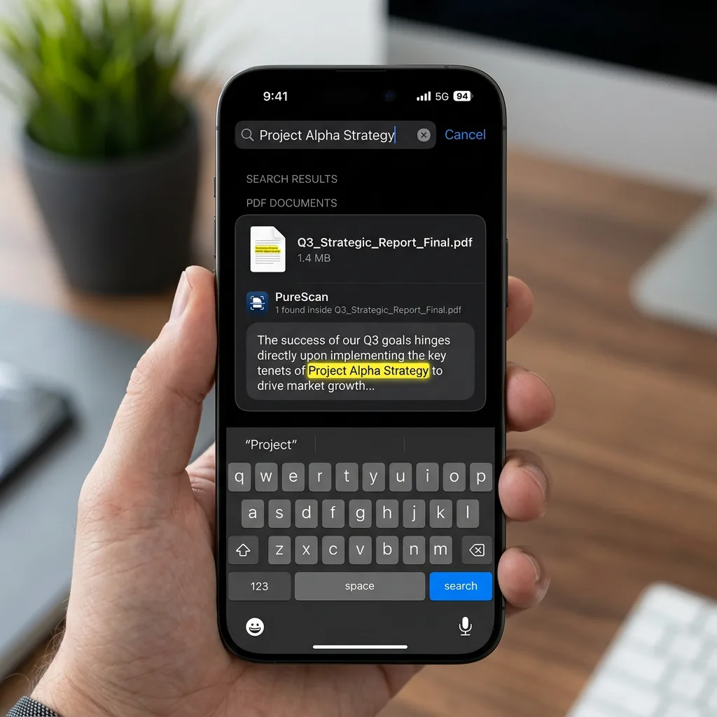 iOS Spotlight Dual-Layer PDF Search Feature